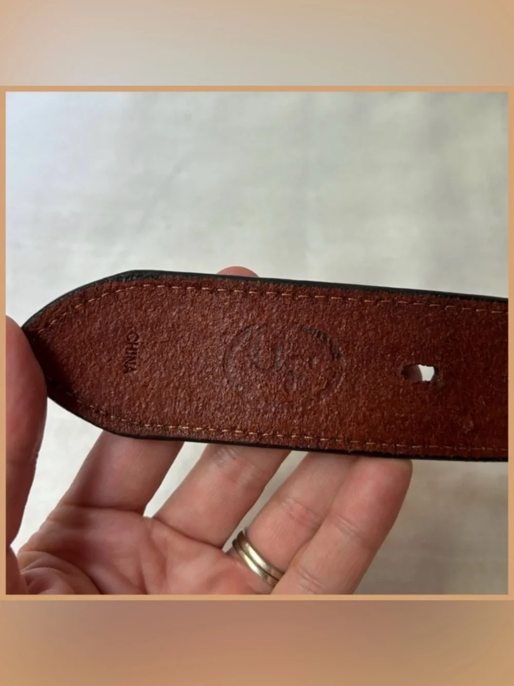 Western Hand Tooled Leather Belt